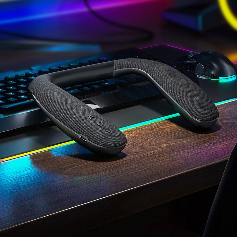 Беспроводные носимые колонки ABS Беспроводные шейные беспроводные Bluetooth-динамики Беспроводные наушники